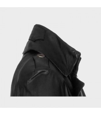 Men’s Military Steampunk Trench Leather Long Coat